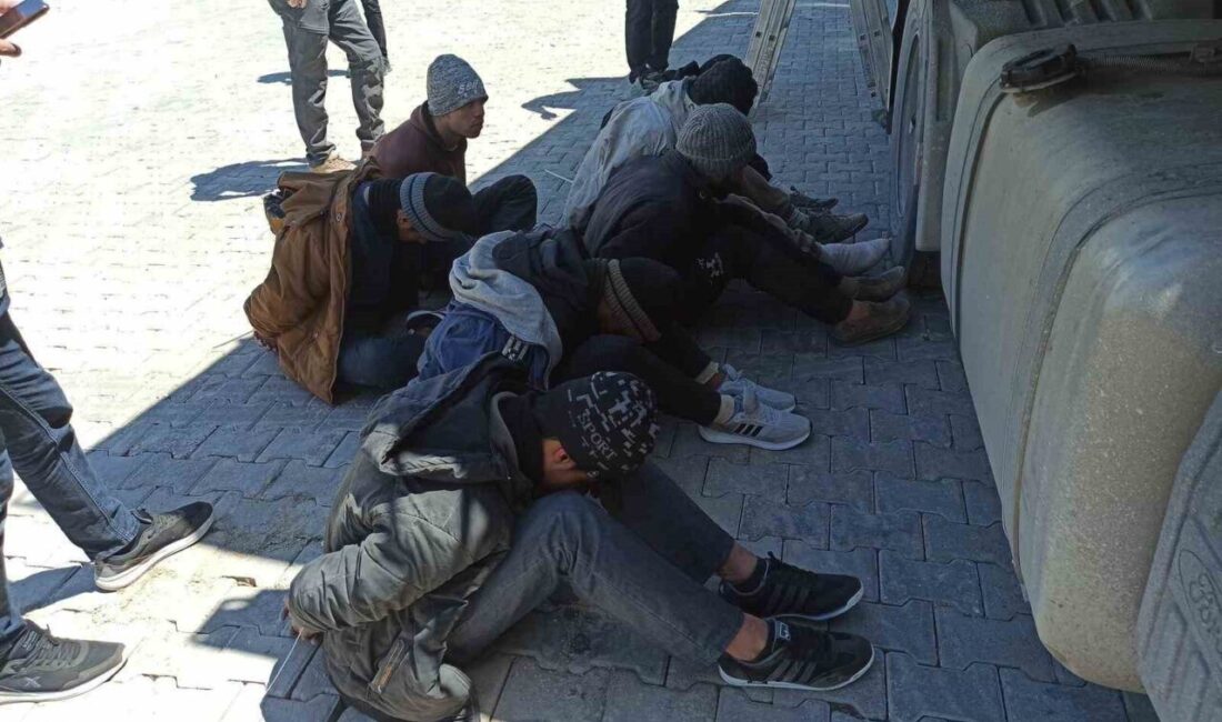 Tokat’ın Erbaa ilçesinde polis ekiplerince durdurulan tırda, konteyner içerisine saklanan