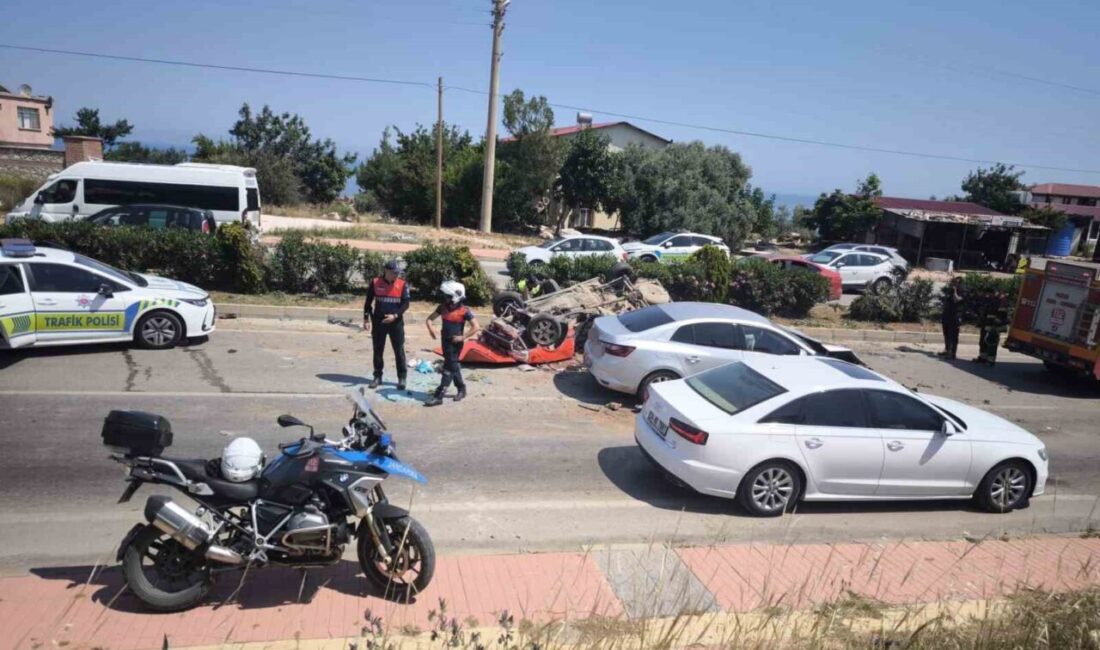 Mersin’in Erdemli ilçesinde 4 otomobilin karıştığı trafik kazasında 1 kişi