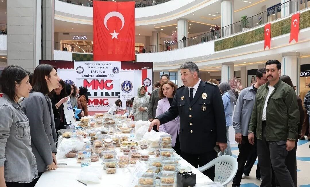 Erzurum’da Polis Eşleri Derneği tarafından düzenlenen ve yoğun ilgi gören