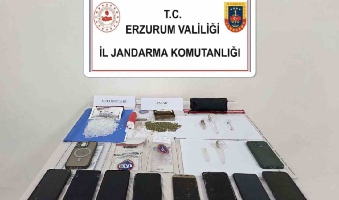 Erzurum İl Jandarma Komutanlığınca uyuşturucu ile mücadele kapsamında Erzurum ve