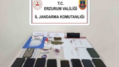 Erzurum İl Jandarma Komutanlığınca uyuşturucu ile mücadele kapsamında Erzurum ve