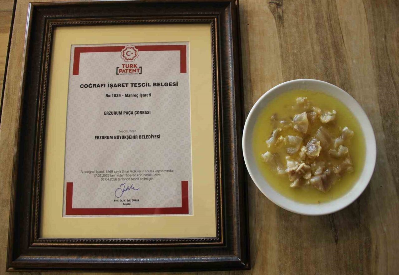 Erzurum mutfağının önemli lezzetlerinden ’Erzurum paça çorbası’, coğrafi işaret alarak