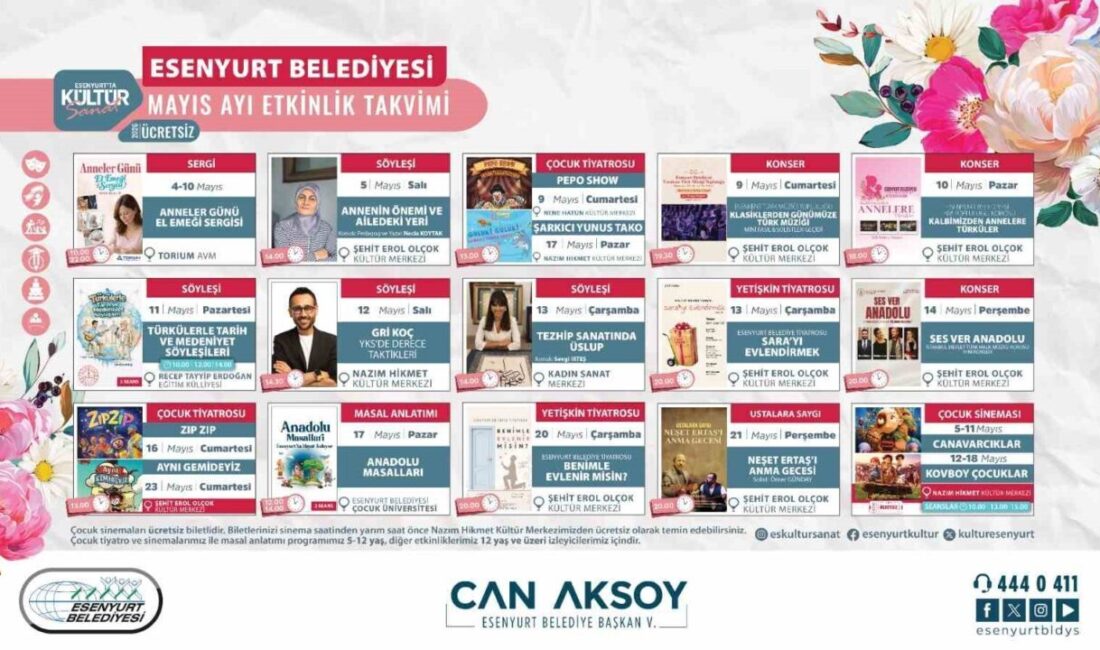 Esenyurt’ta Mayıs ayı boyunca her yaş grubuna hitap eden kültür