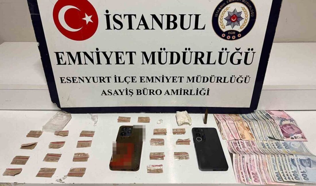 Esenyurt’ta, boş bir binada uyuşturucu madde ticareti yapan ve uyuşturucu