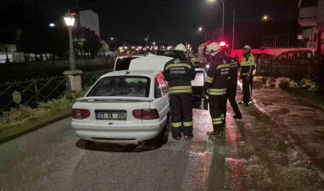 Eskişehir’de bir akaryakıt istasyonunun arkasında hareket halindeki otomobilde şase kaynaklı