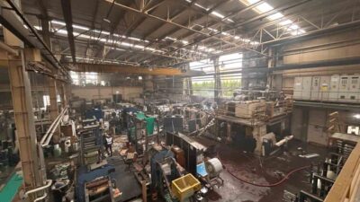 Sakarya’nın Hendek ilçesindeki bir fabrikanın içerisinde bulunan buhar kazanında meydana