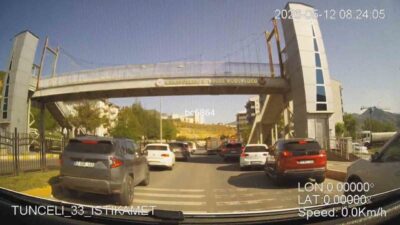 Tunceli’de vakaya giden bir ambulans için oluşturulan fermuar sistemi kameralara