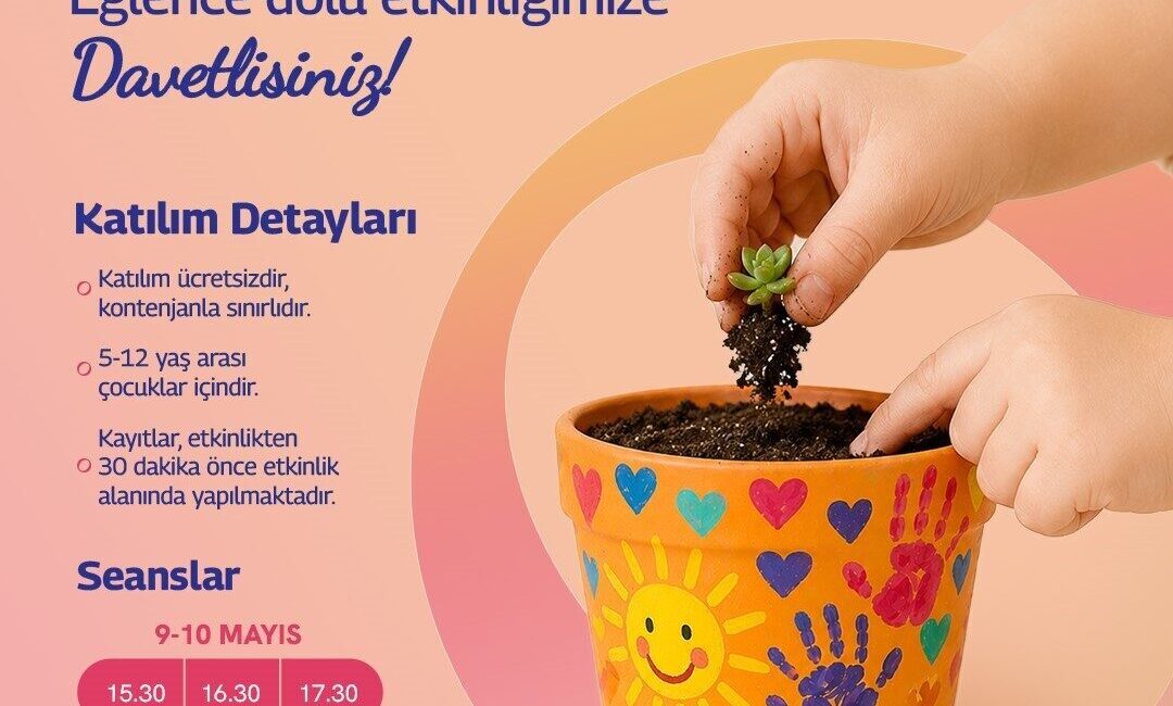 Forum Aydın’da Anneler Günü’ne özel hazırlanan atölyede çocuklar, annelerine kendi