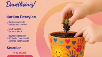 Forum Aydın’da Anneler Günü’ne özel hazırlanan atölyede çocuklar, annelerine kendi