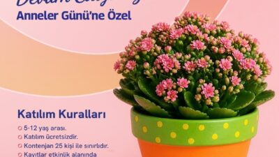 Forum Manisa, Anneler Günü kapsamında çocukların anneleri için hazırladığı saksı