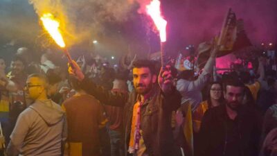 Galatasaray’ın 26. şampiyonluğu Ankara’da tezahüratlar, davul, zurna ve halaylar eşliğinde