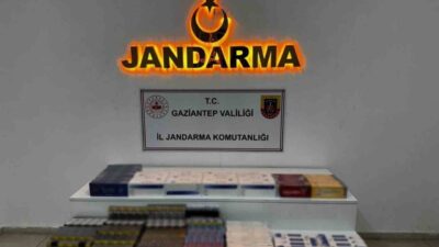 Gaziantep’te jandarma ekiplerince yapılan operasyonda çok miktarda kaçak malzeme ele