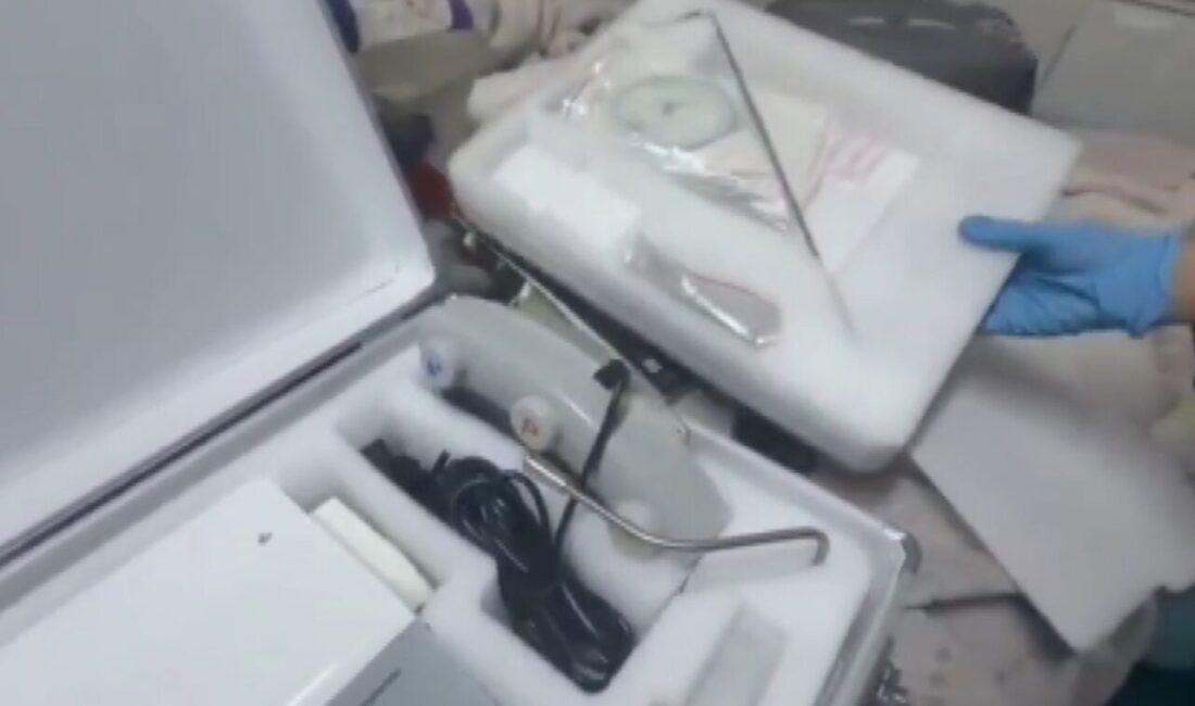 Gaziantep’te ruhsatsız faaliyet gösterdiği tespit edilen diş muayenehanesine polis ekiplerince