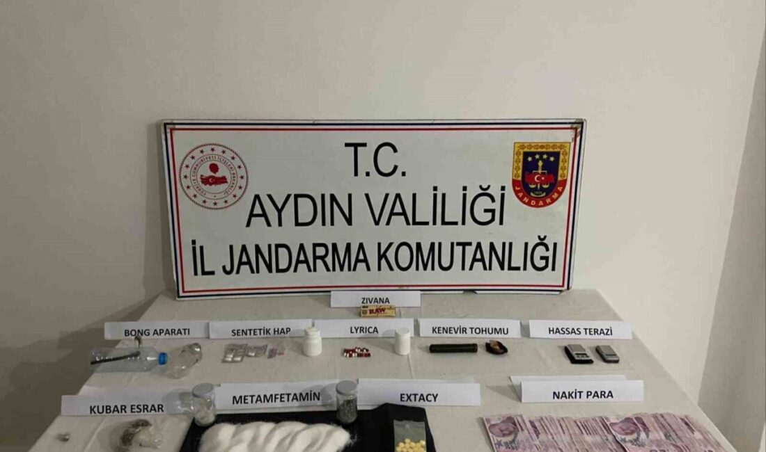 Aydın’ın Germencik ilçesinde 5 şüpheliye ait iki adrese yapılan eş