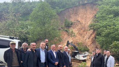 Giresun’un Bulancak ilçesine bağlı Kovanlık beldesinde meydana gelen heyelan sonrası