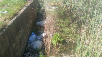 Adıyaman’ın Gölbaşı ilçesinde Karaburun Köyü sakinleri su kanallarının temizlenerek ilaçlanmasını