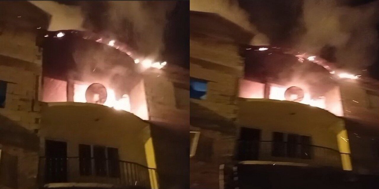 Hakkari’de 3 katlı bir evde çıkan yangın korku ve paniğe