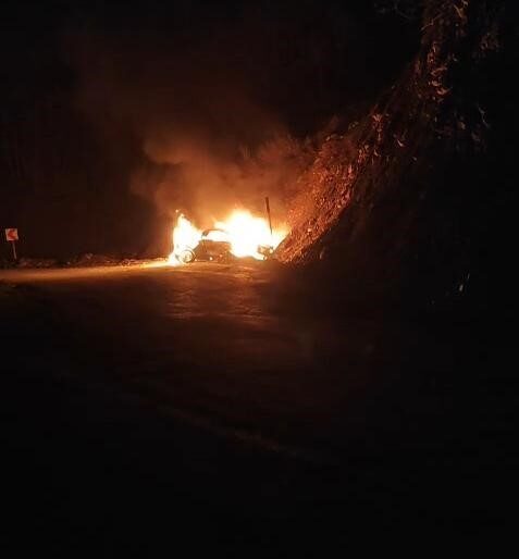 Muş’un Hasköy ilçesinde seyir halinde olan bir otomobil, meydana gelen