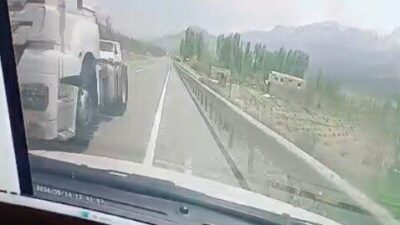 Niğde-Ulukışla kara yolunda bir tırın yaptığı hatalı sollama, adeta faciaya