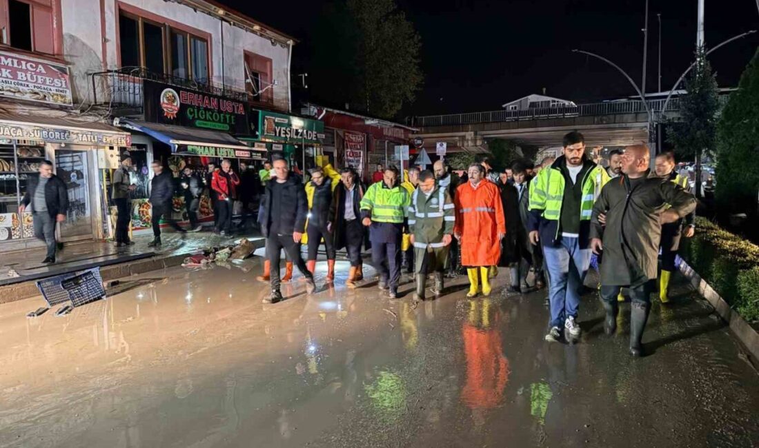 Samsun’un Havza ilçesinde etkili olan kuvvetli sağanak sonrası meydana gelen
