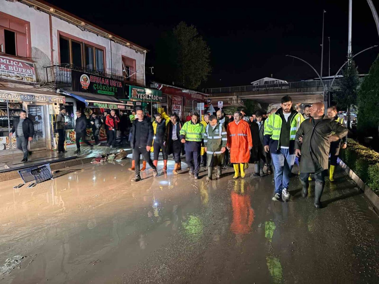 Samsun’un Havza ilçesinde etkili olan kuvvetli sağanak sonrası meydana gelen