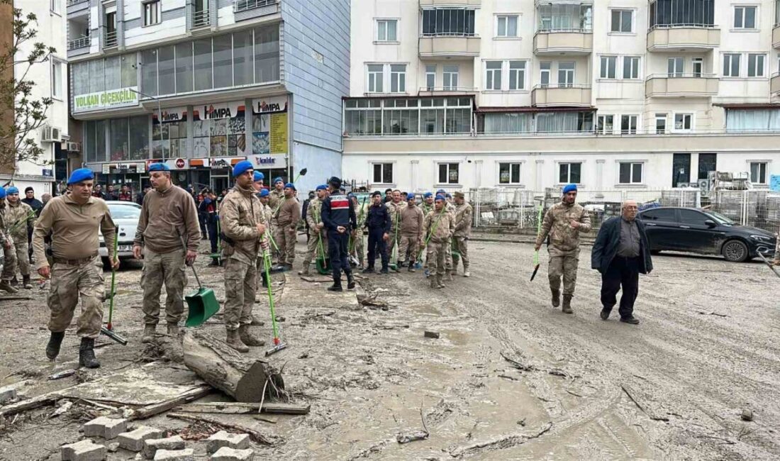 Samsun’un Havza ilçesinde meydana gelen selde ekipler, bin 63 personel,