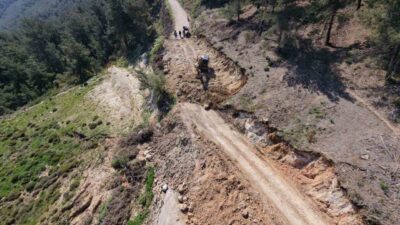 Manisa’da aşırı yağışların tetiklediği heyelan nedeniyle kapanan Sancaklı Çeşmebaşı-Sülüklü Göl