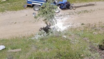 Bitlis’in Hizan ilçesinde otomobil ile patpat diye tabir edilen tarım