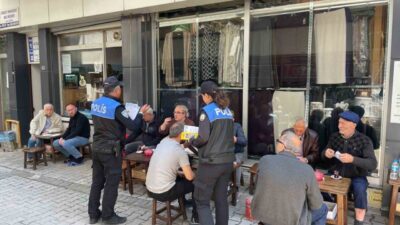 Samsun’un İlkadım ilçesinde polis ekiplerince yürütülen bilgilendirme çalışmasında 327 vatandaşa