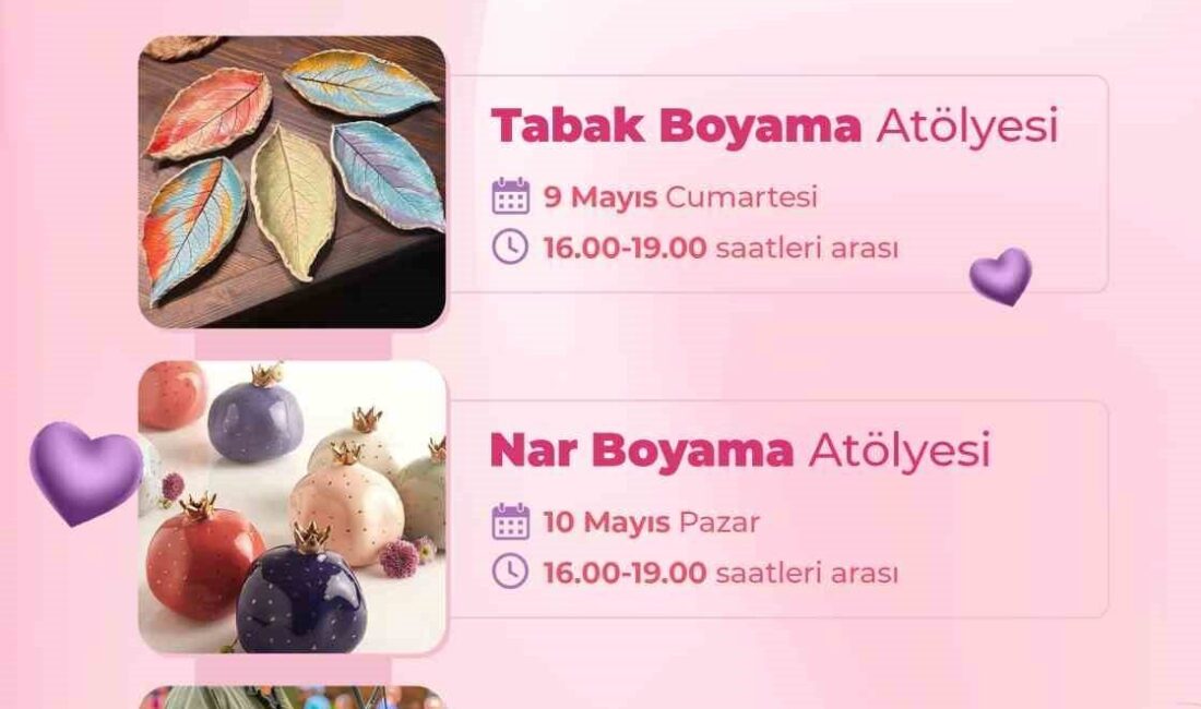İnegöl AVM, Anneler Günü için seramik atölyeleri, canlı müzik ve