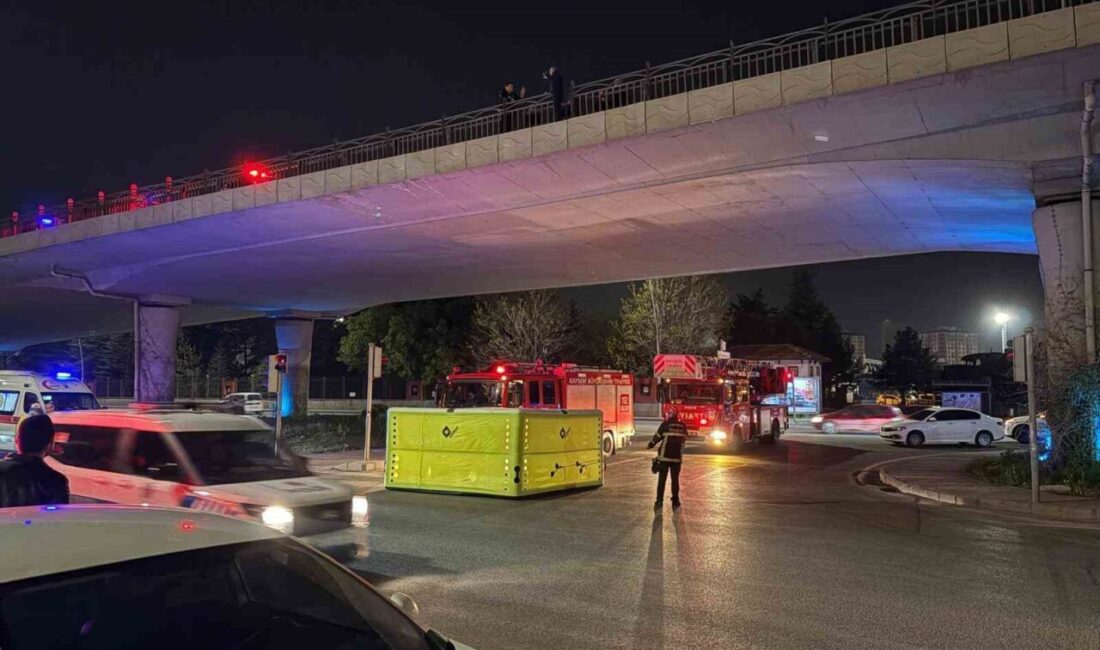 Kayseri’nin Kocasinan ilçesinde intihar etmek için köprüye çıkan şahsı polis
