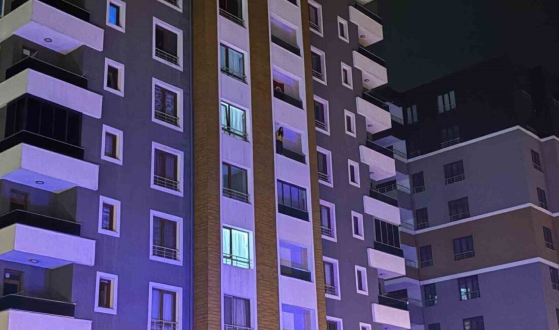 Kayseri’nin Kocasinan ilçesinde bir kadın 5’inci kattaki evinin balkonuna çıkarak