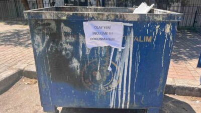 İzmir’in Buca ilçesinde çöp konteynerine bırakılan poşetlerin içerisinde bulunan 33