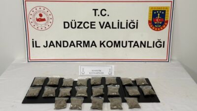 Düzce’de bir haftada jandarma ekiplerince düzenlenen operasyonlarda 23 uyuşturucu satıcısı