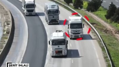 Gaziantep’te jandarmanın dron destekli trafik denetimlerinde kural ihlali yapan bin