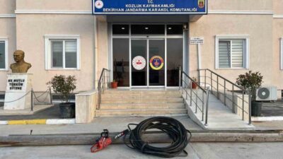 Batman’ın Kozluk ilçesinde kamu kurumuna ait haberleşme hatlarını çalmaya çalışan