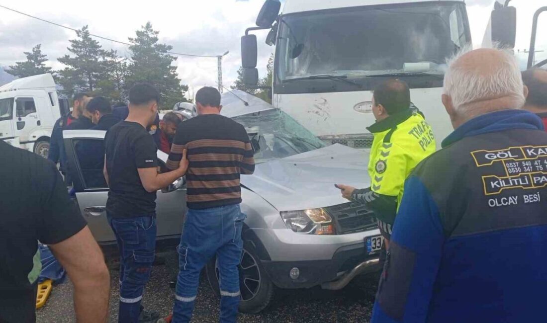 Adıyaman’da, kamyon ile otomobilin çarpışması sonucu meydana gelen kazada 1