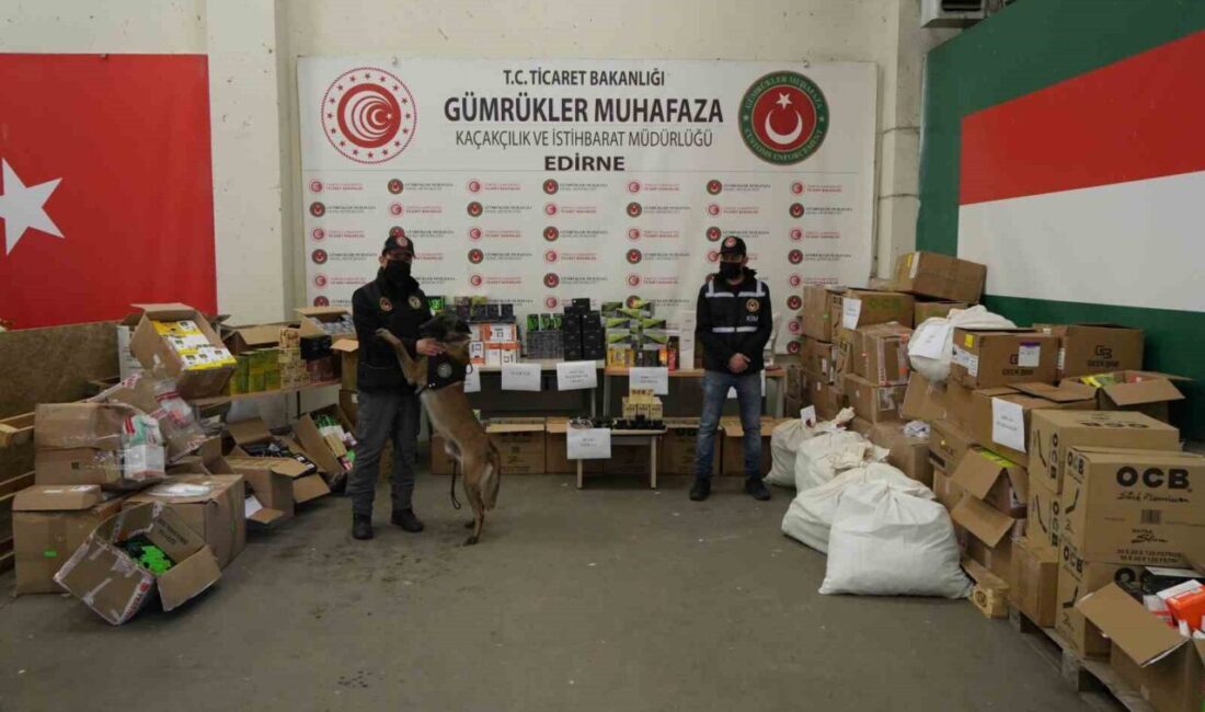 Edirne Kapıkule Gümrük Kapısı’nda gerçekleştirilen operasyonda, yurda giriş yapmak üzere