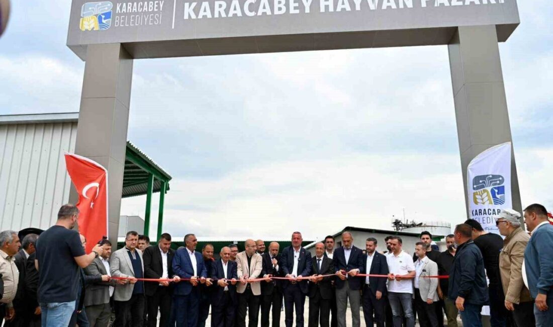 Karacabey Belediyesi tarafından yapımı tamamlanan Modern Hayvan Pazarı düzenlenen törenle
