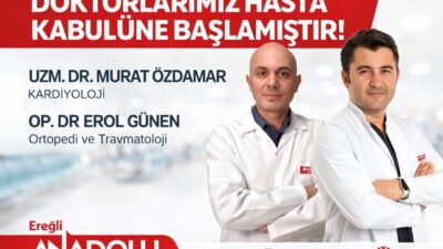 Zonguldak Karadeniz Ereğli ilçesinde Kardiyoloji ve Ortopedi uzmanları bölge halkına