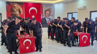 Karaman’da bir günlük temsili askerlik yapan 16 özel birey, düzenlenen