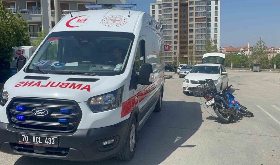 Karaman’da otomobil ile motosikletin çarpışması sonucu meydana gelen trafik kazasında