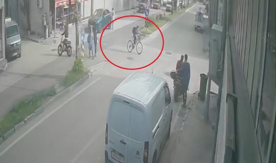 Bursa’da bir bisikletlinin yol ortasında yaptığı kararsız manevra kazaya neden