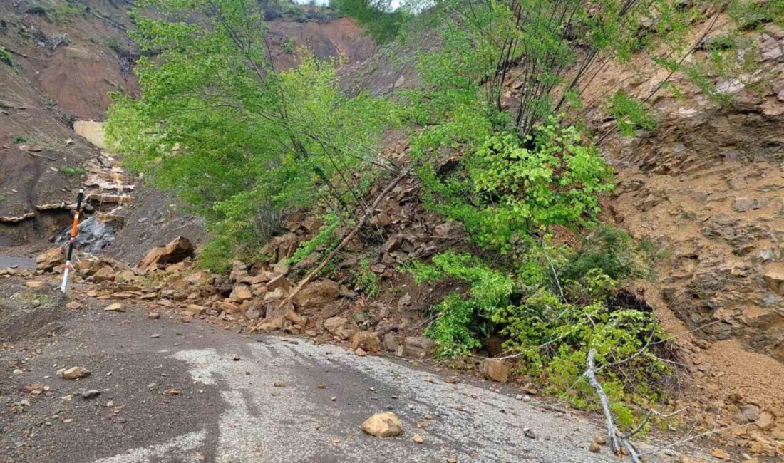 Kastamonu’nun Bozkurt ilçesinde yağışın ardından yaşanan heyelan sebebiyle 5 köye