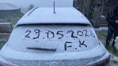 Kastamonu’nun Daday ilçesinde hava sıcaklığının düşmesinin ardından yüksek rakımlı bölgelerde