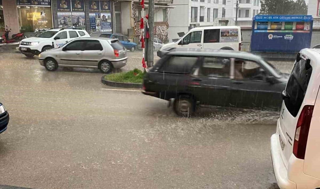 Samsun’un Kavak ilçesinde sağanak yağış etkili oldu. Kavak ilçesinde etkili