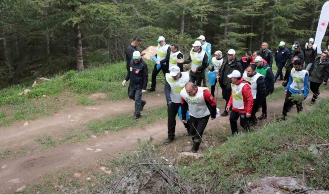 Kayseri protokolü, orman yangınlarıyla mücadele kapsamında öğrencilerle birlikte ormanda çevre