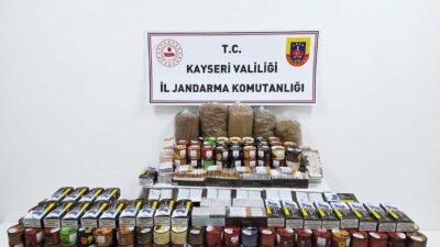 Kayseri’nin Yahyalı ilçesinde jandarma ekipleri tarafından yapılan çalışmalarda, 9 bin