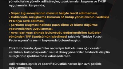 Kayserispor Kulübü tarafından sosyal medyada yapılan paylaşımda, adaletin yeniden tecelli