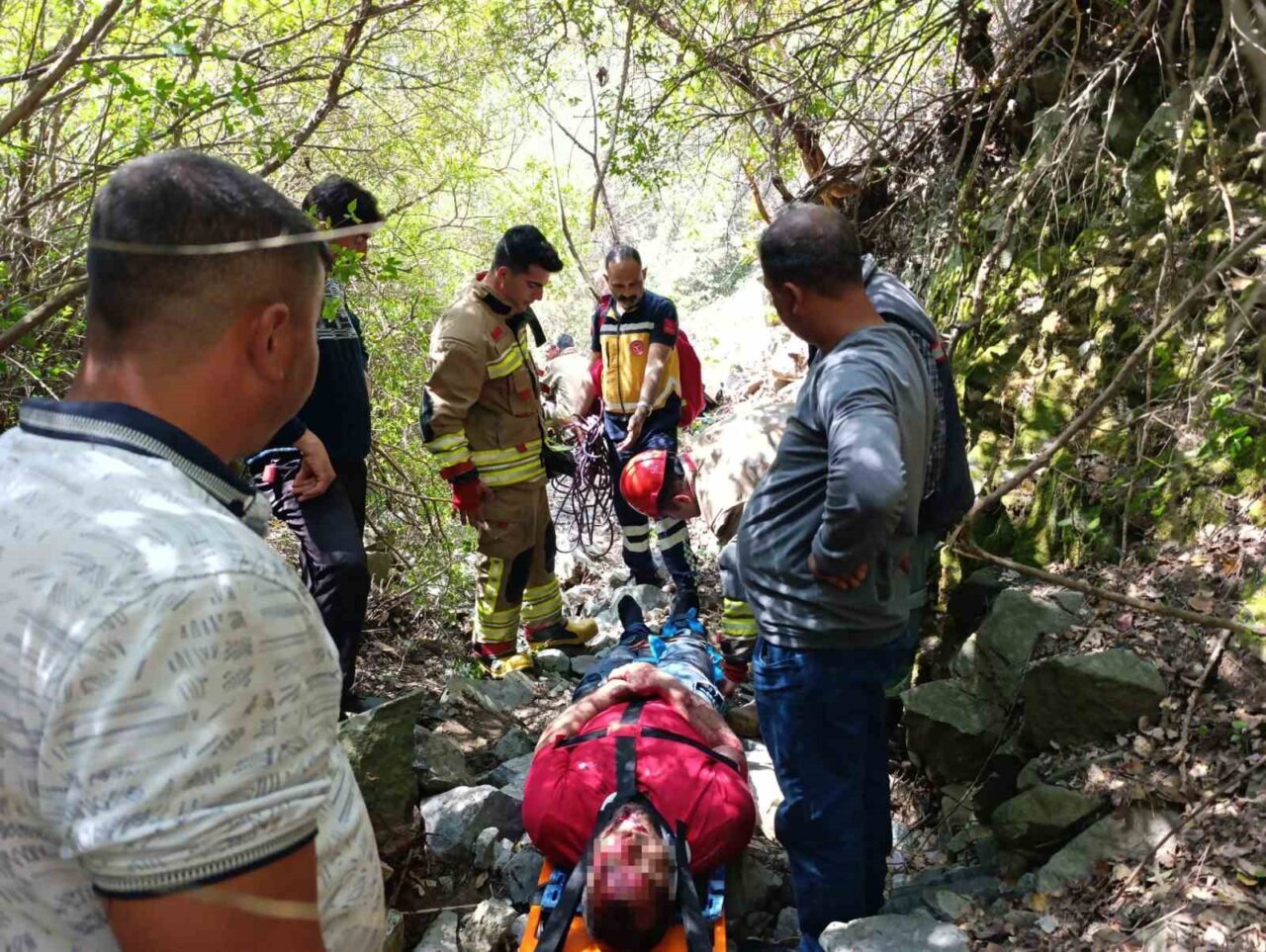 Hatay’da kekik toplamak için gittiği ormanlık alanda 15 metre yükseklikteki